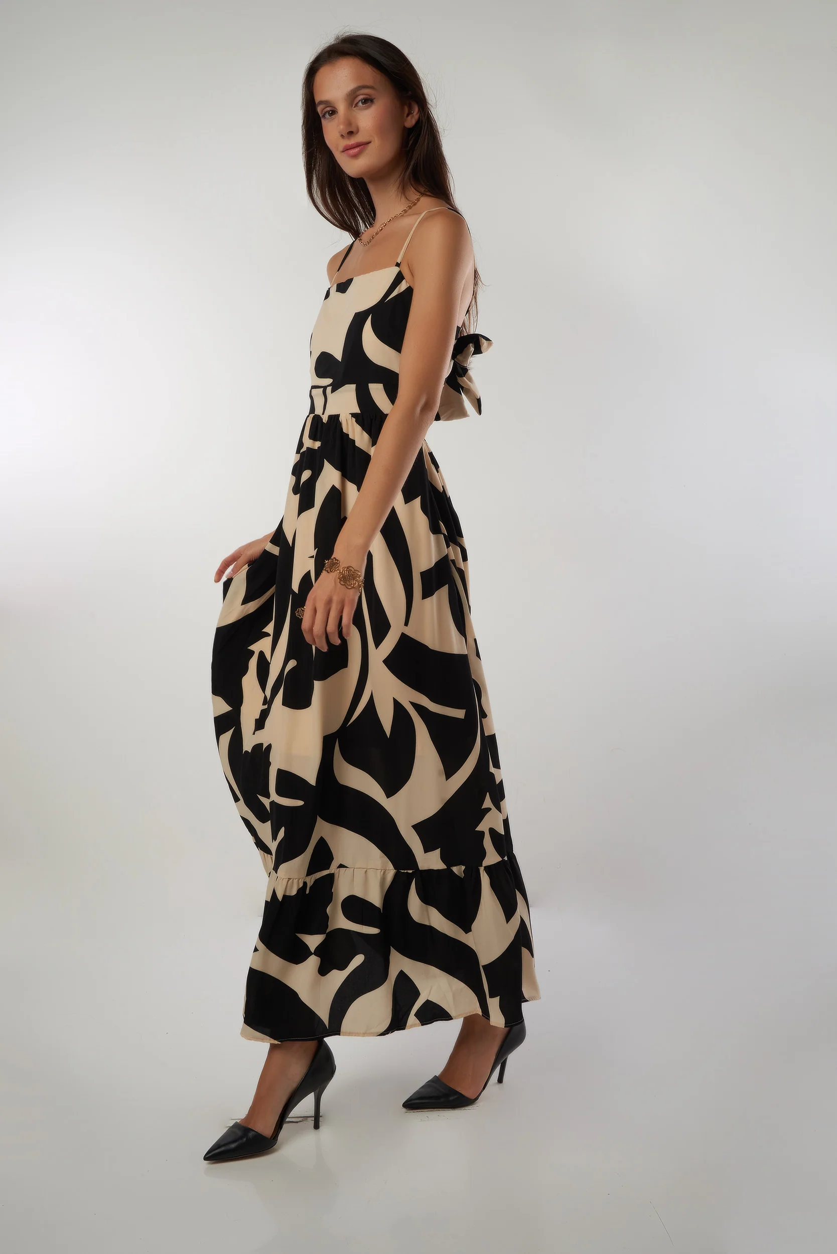 Robe à dos ouvert avec volants - DD4273 - (E-A15) - Image 3