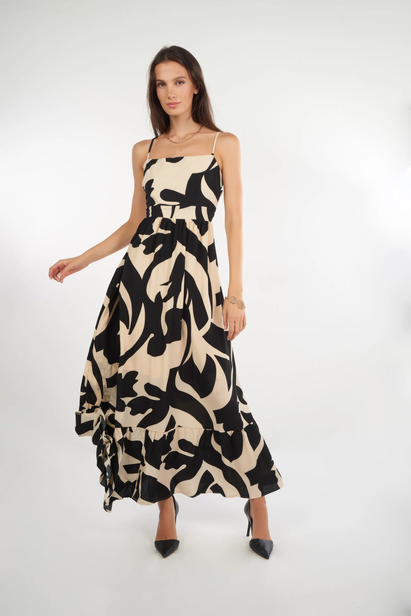 Robe à dos ouvert avec volants - DD4273 - (E-A15) - Image 4