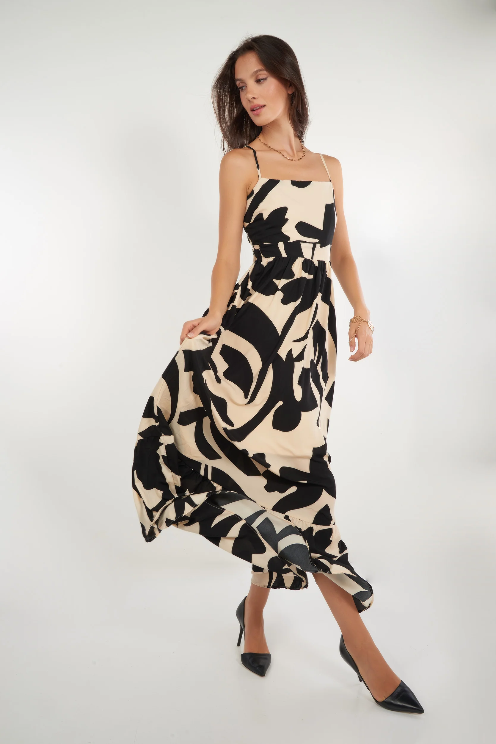 Robe à dos ouvert avec volants - DD4273 - (E-A15) - Image 6