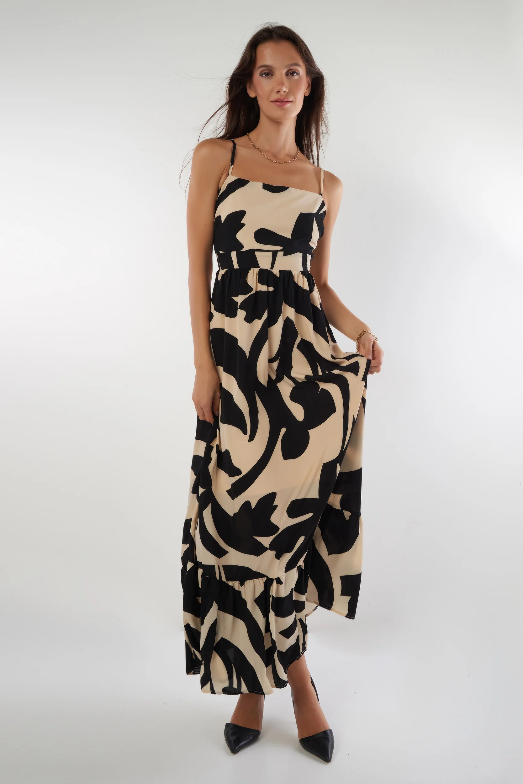 Robe à dos ouvert avec volants - DD4273 - (E-A15) - Image 7