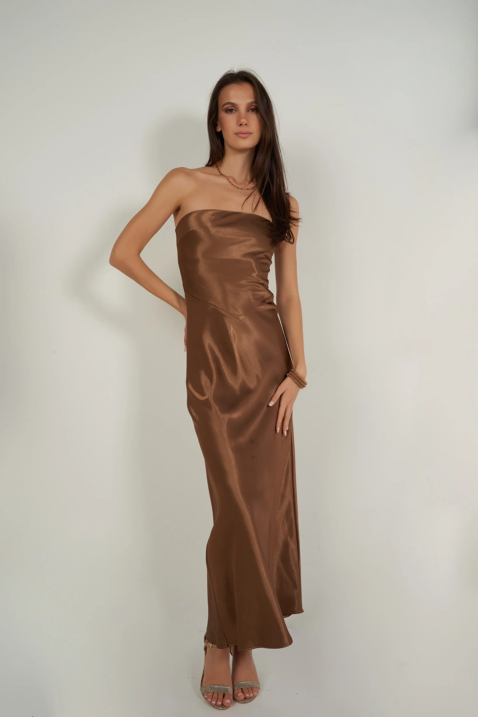 Robe bustier en satin - MD1769-1 - (E-A16)