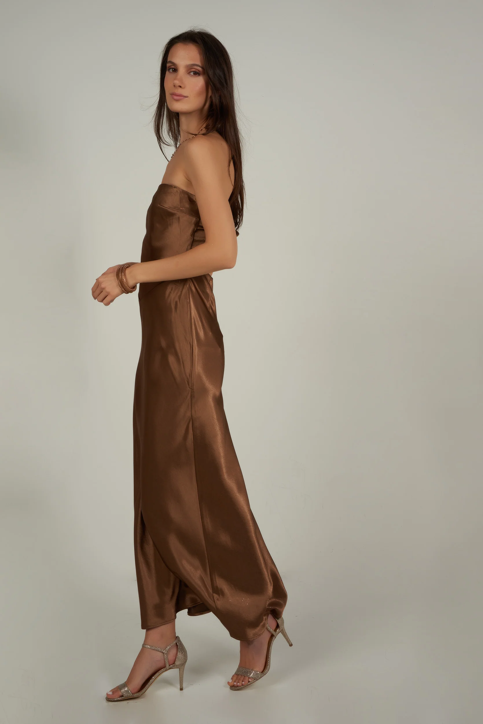 Robe bustier en satin - MD1769-1 - (E-A16) - Image 3