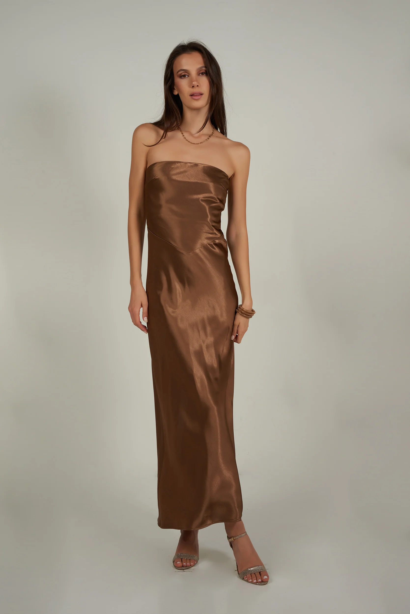 Robe bustier en satin - MD1769-1 - (E-A16) - Image 4