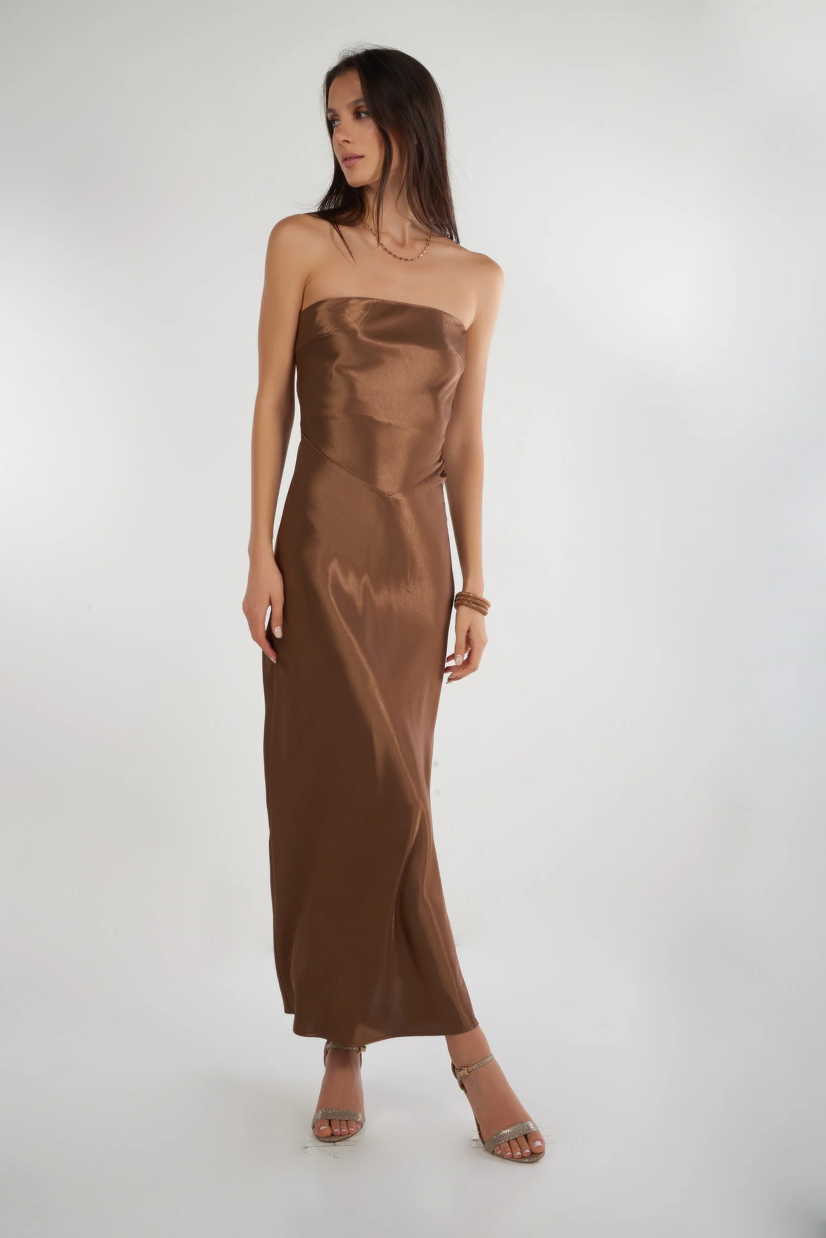Robe bustier en satin - MD1769-1 - (E-A16) - Image 5