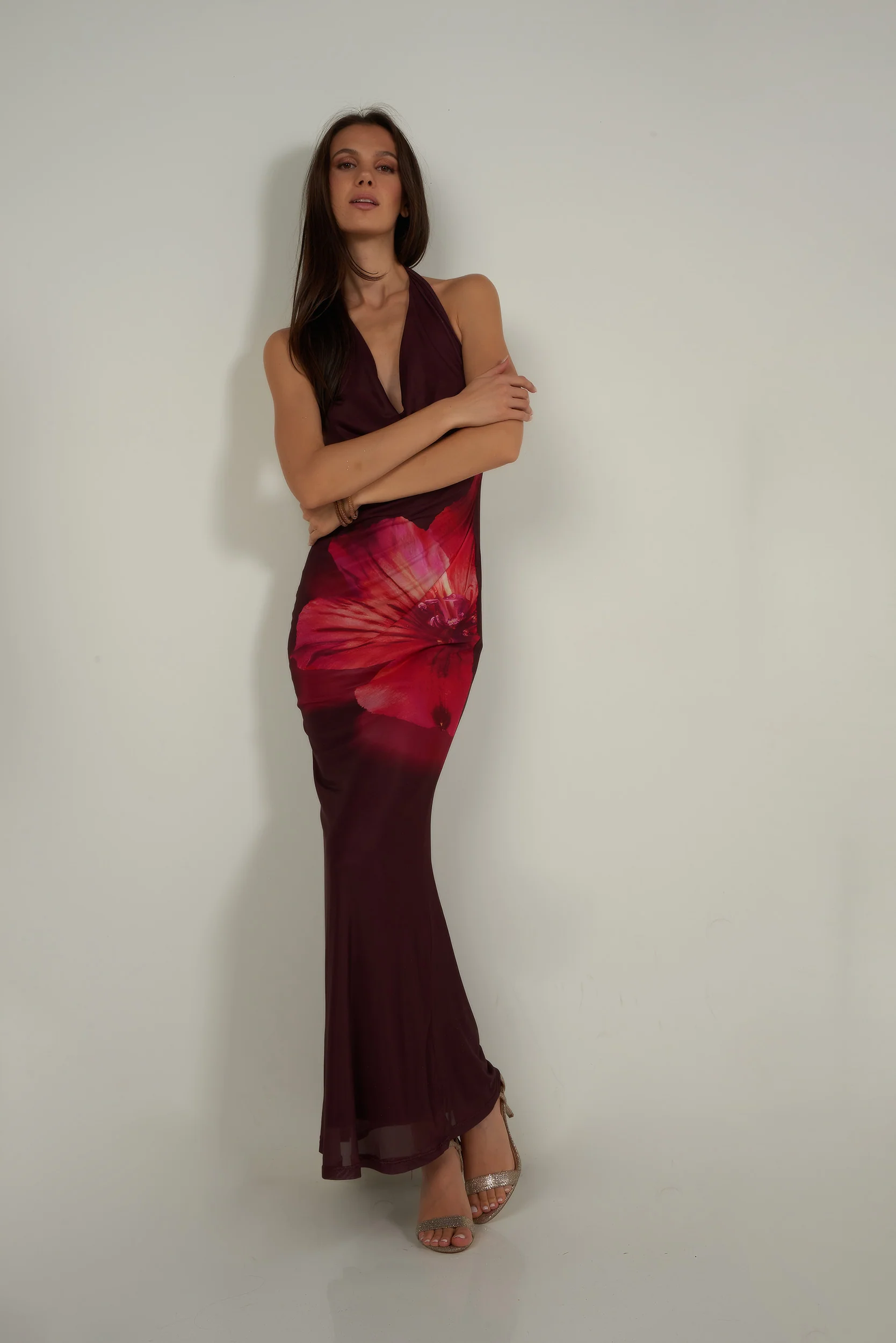 Robe en mesh avec fleur - CD4223B - (E-A14) - Image 4