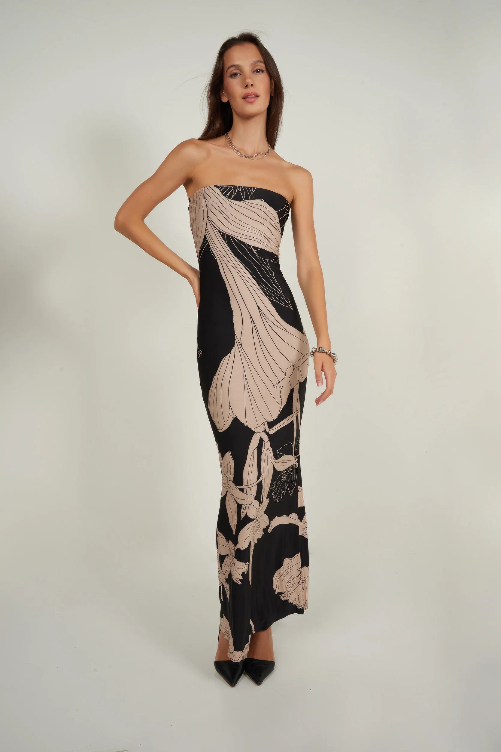 Robe maxi sans bretelles - CD4214E - (E-A16) - Image 5