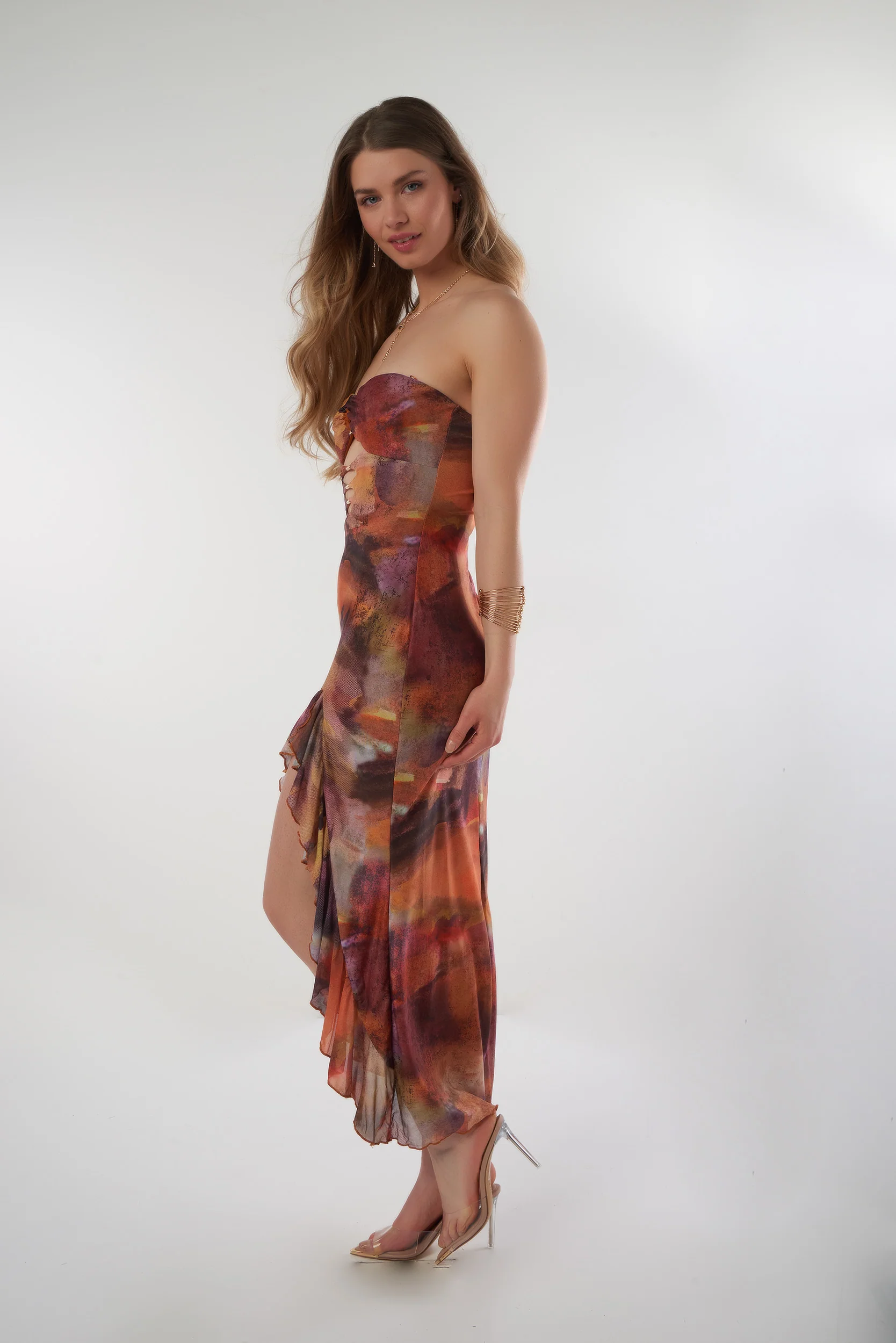 Robe en mesh aux couleurs vibrantes - BD3051G - (E-A16) - Image 3