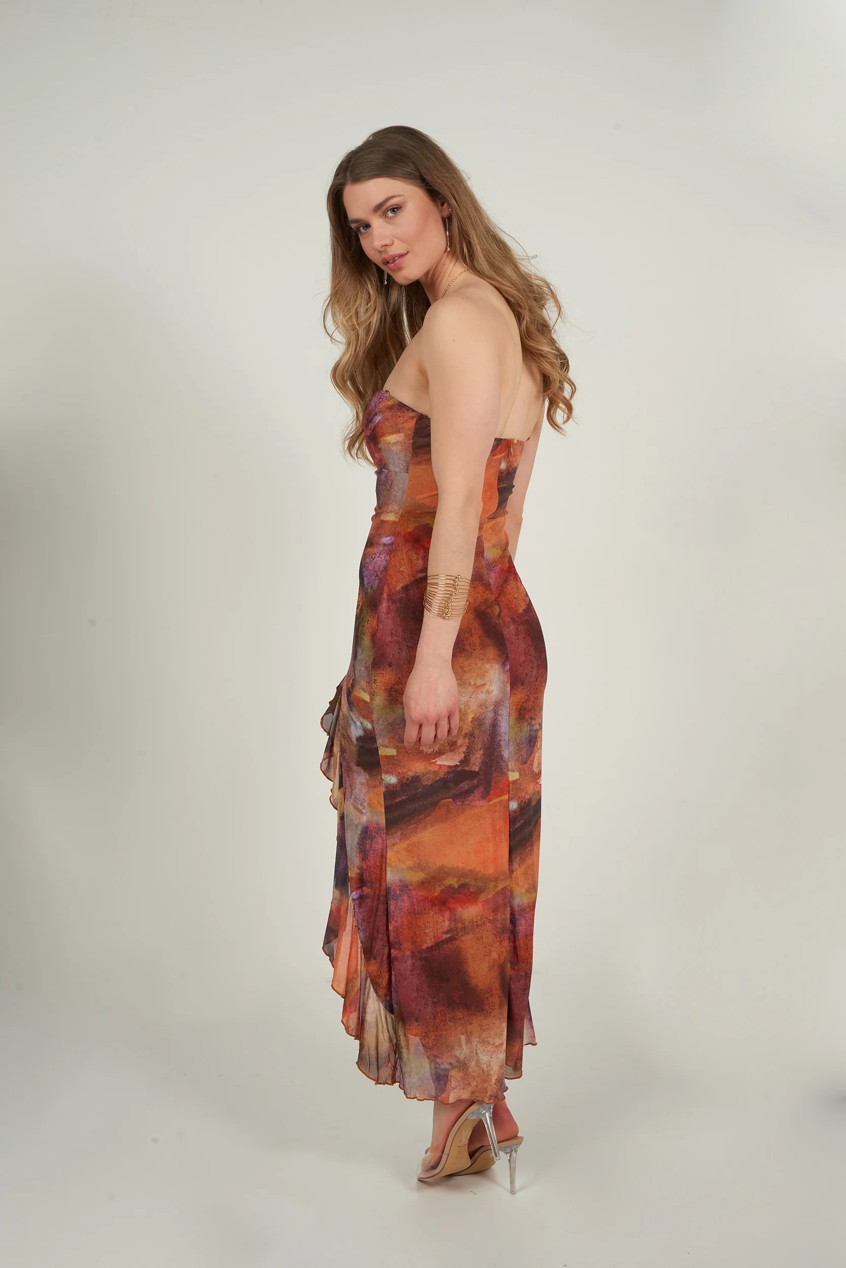 Robe en mesh aux couleurs vibrantes - BD3051G - (E-A16) - Image 5