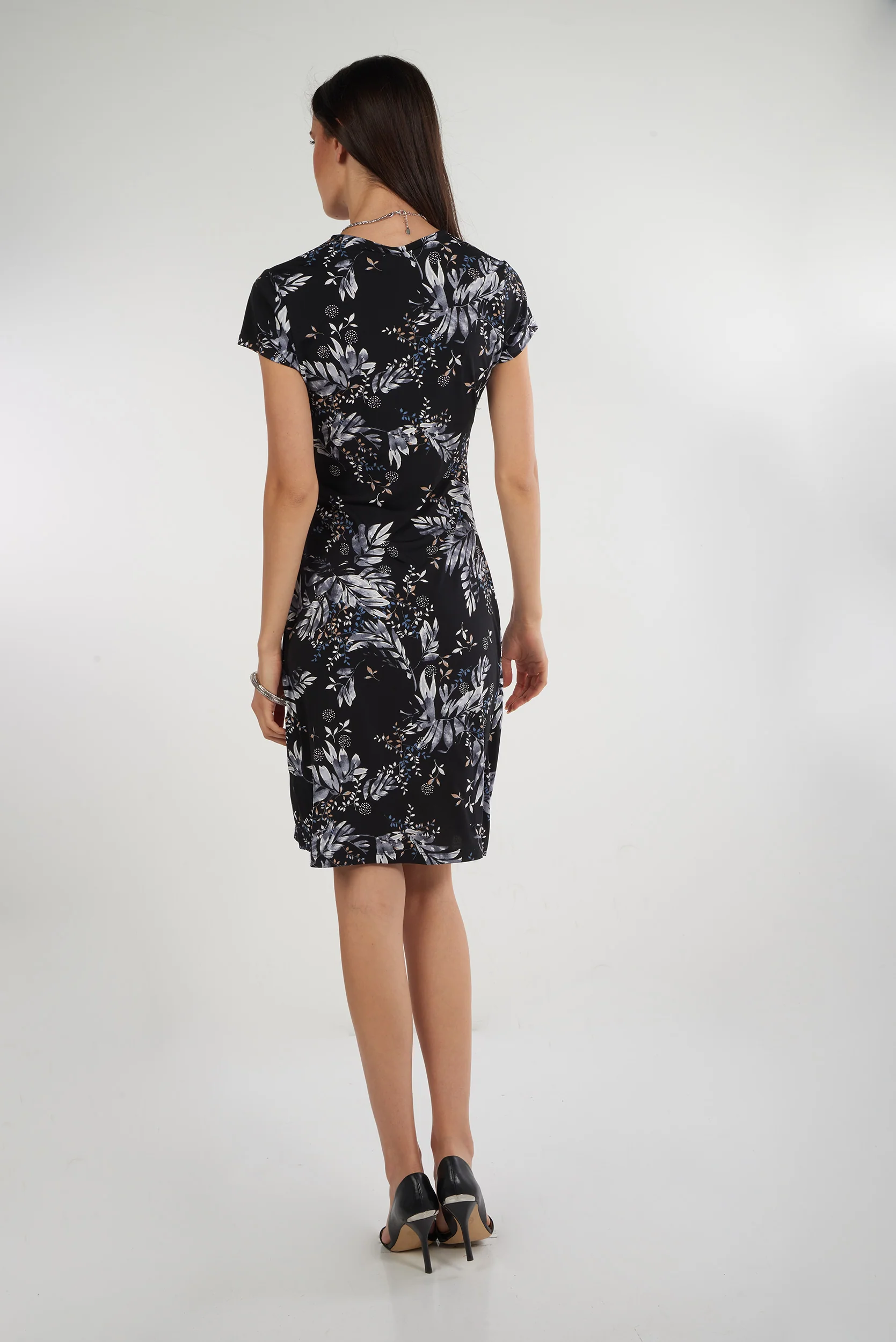 Robe plissée fleurie - CHI-P2 - (R-B1) - Image 4