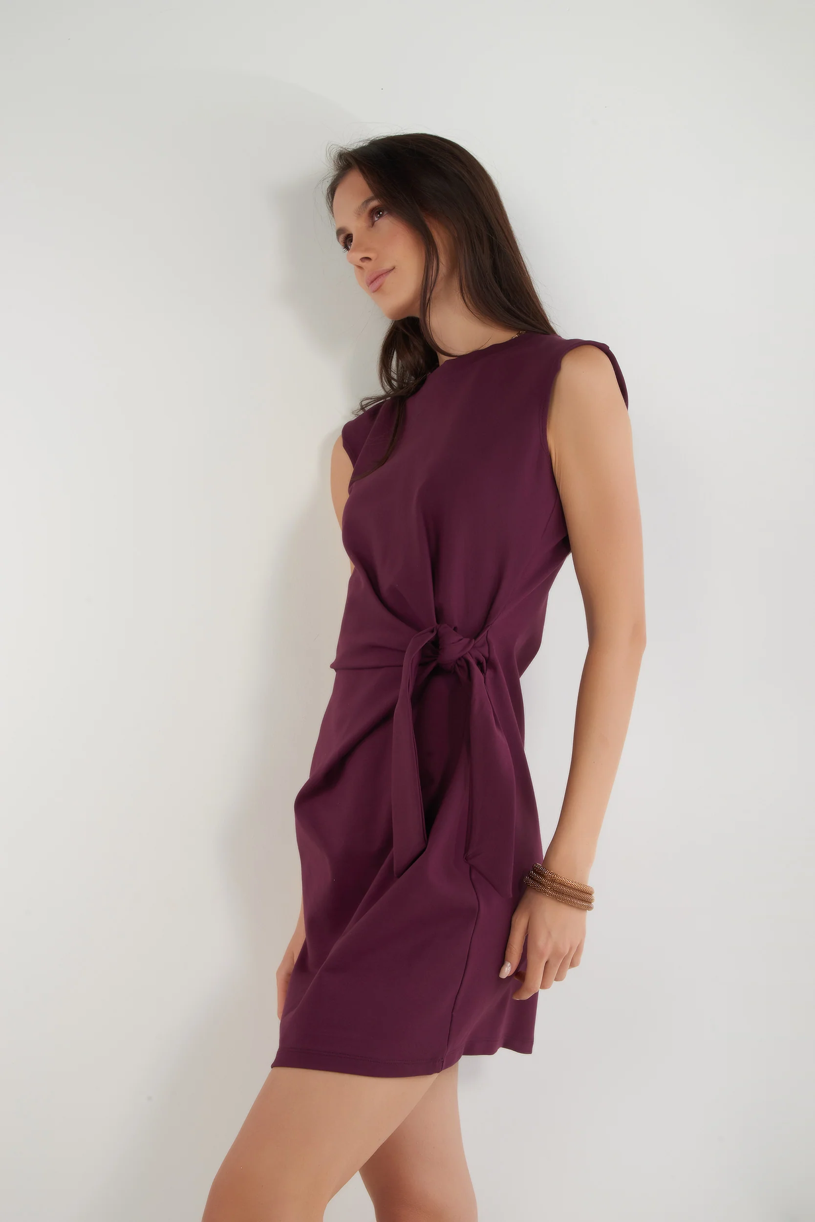Robe mini avec noeud - EDLYN - (R-B13) - Image 5