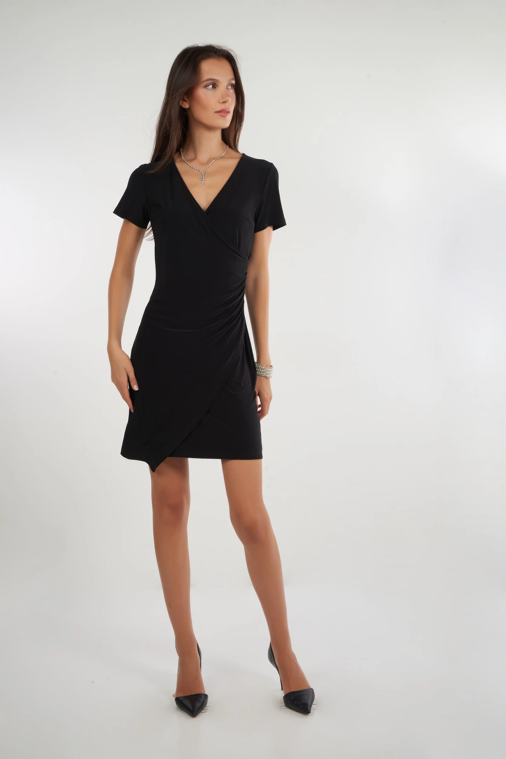 Robe unie à manches courtes - LEXIS - (R-C4) - Image 3