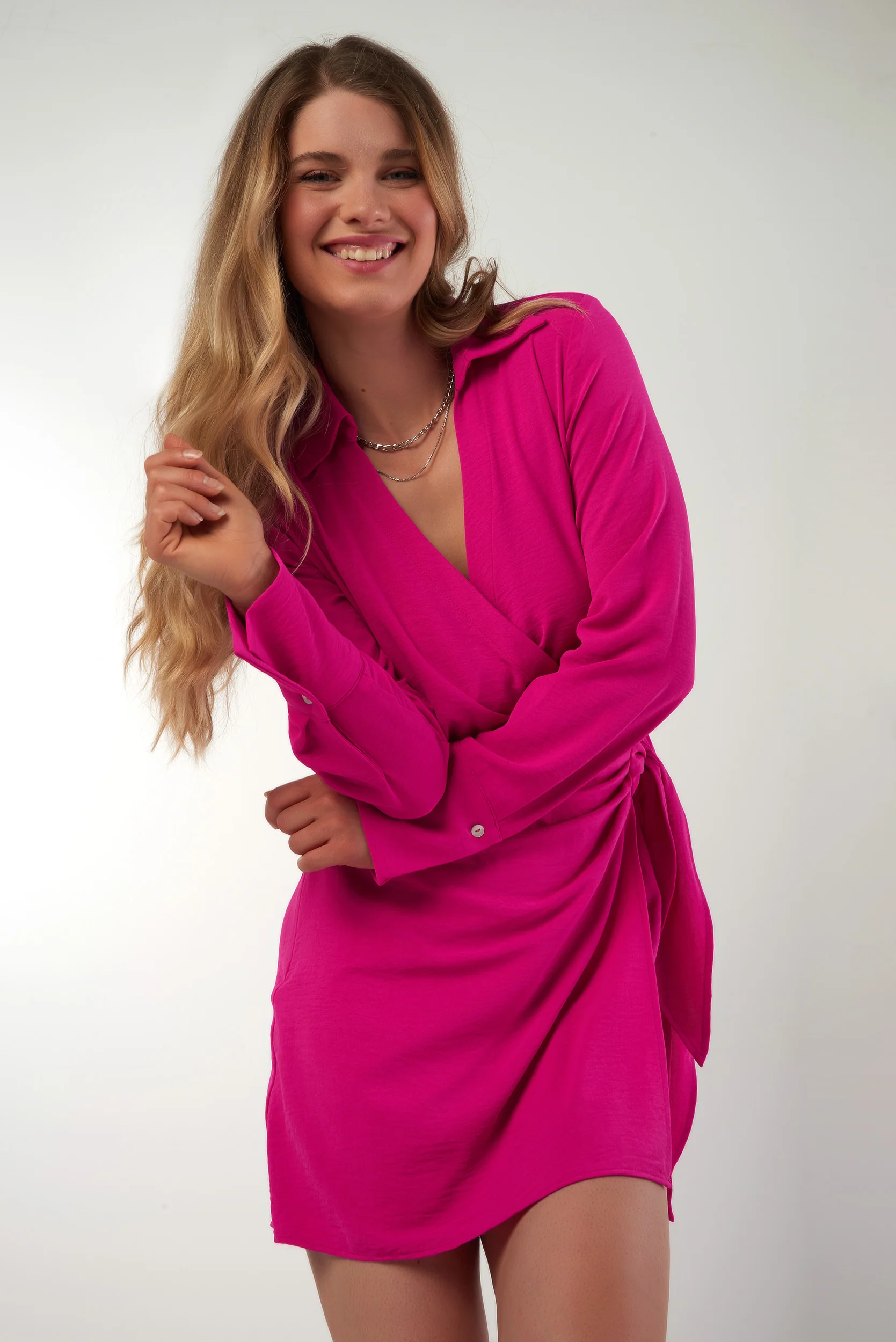 Robe short avec manches longues - GLADIS - (R-B1) - Image 13