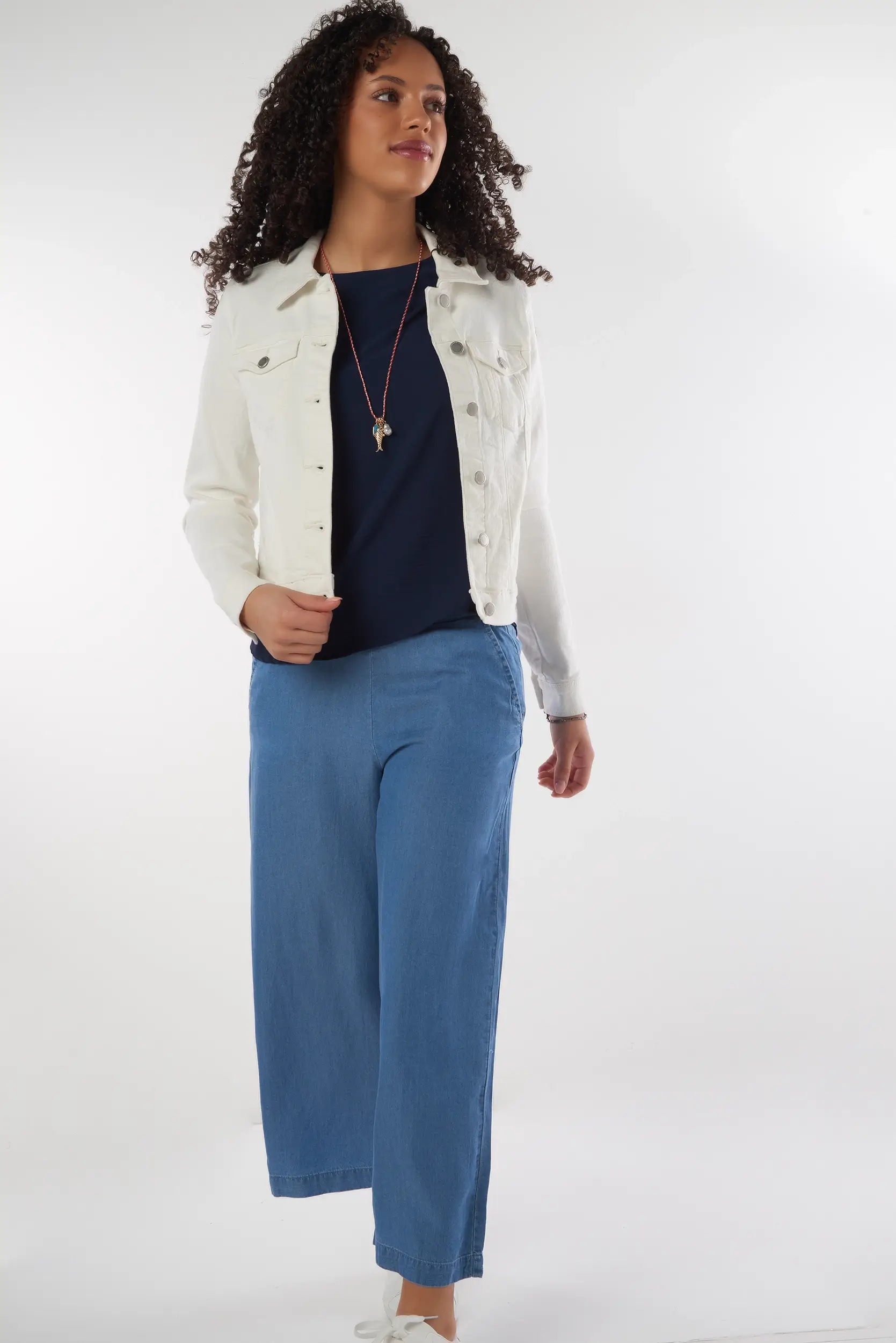 Veste en Jean Blanche - WILD - (E-C7) - Image 4