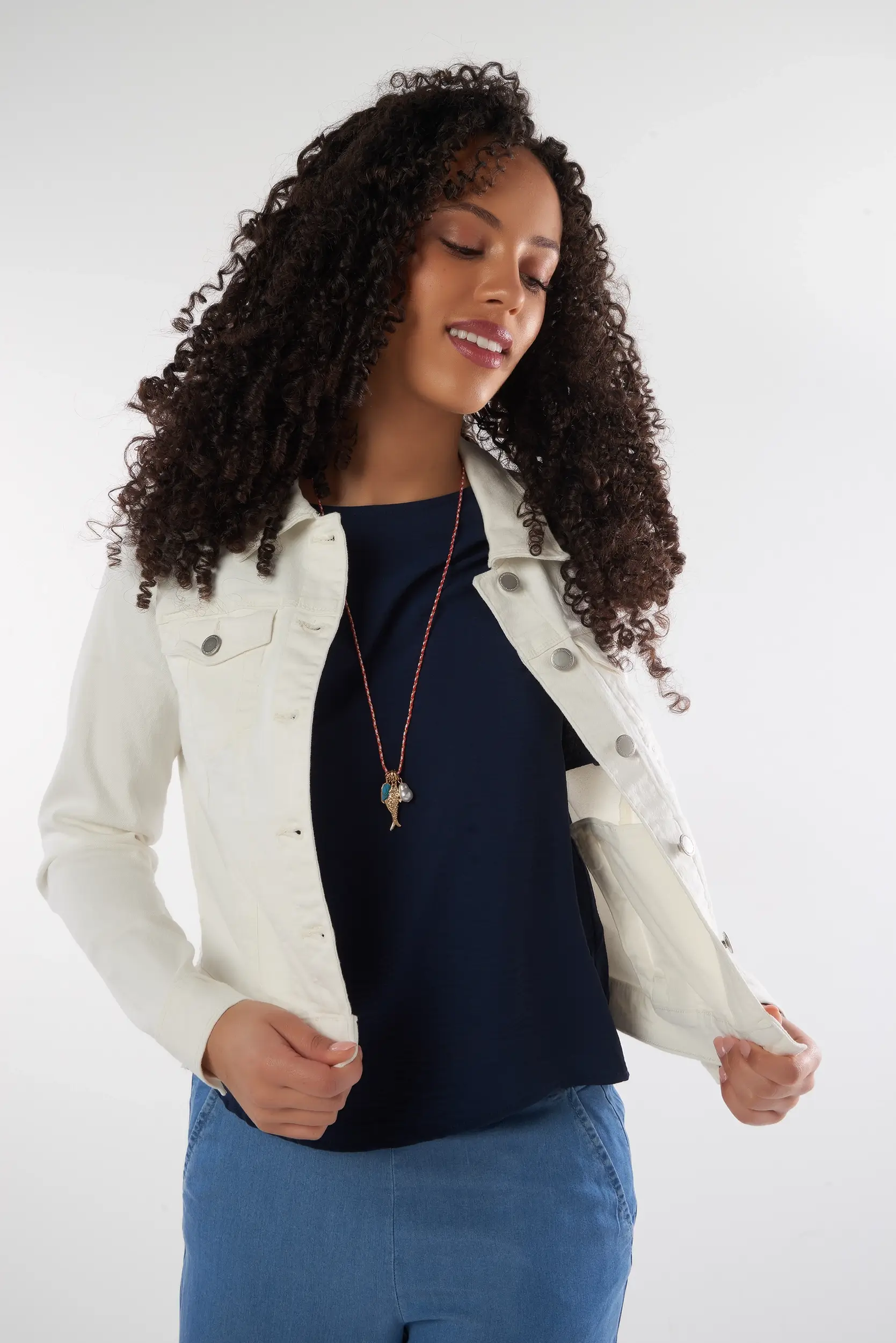 Veste en Jean Blanche - WILD - (E-C7) - Image 7