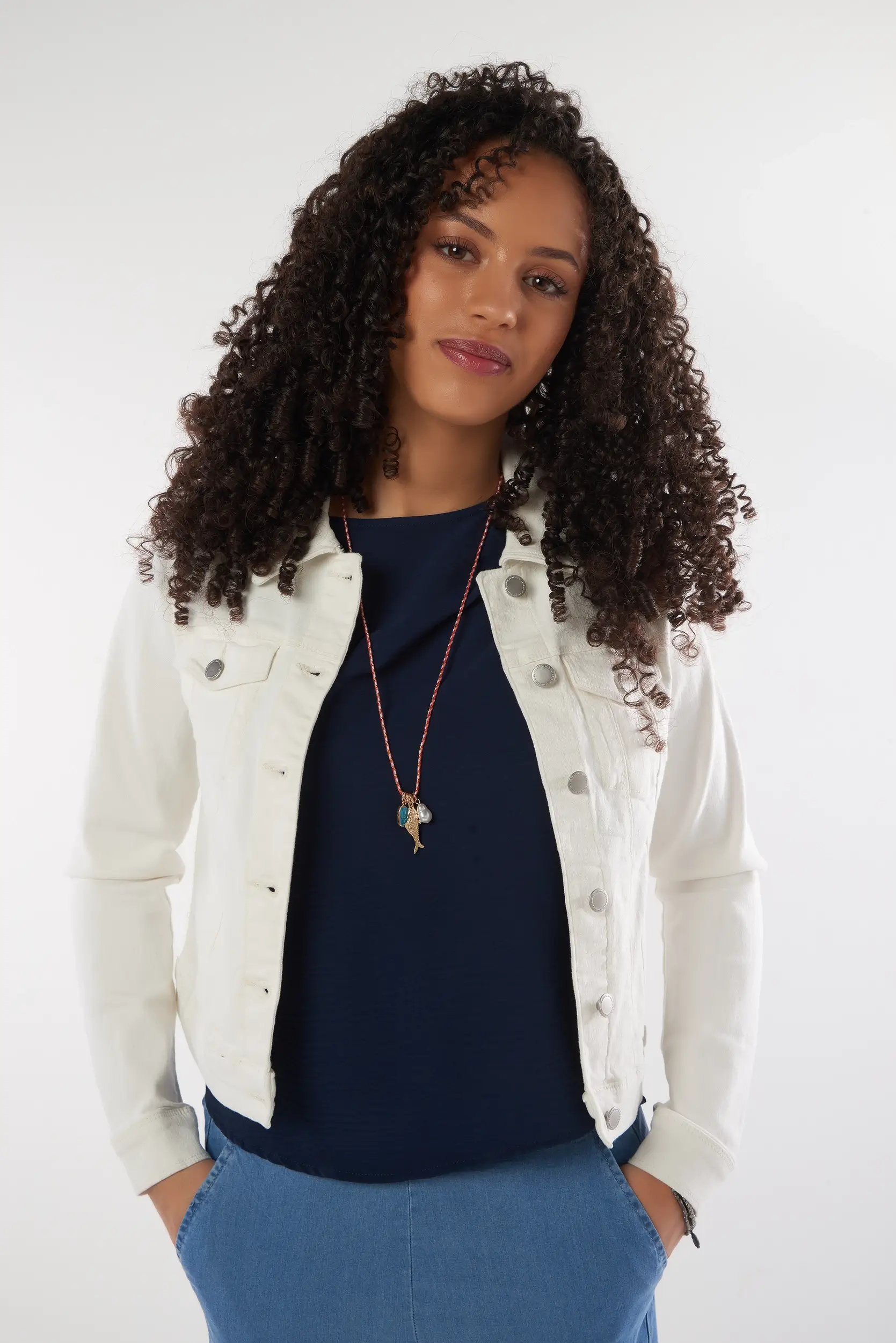 Veste en Jean Blanche - WILD - (E-C7) - Image 8